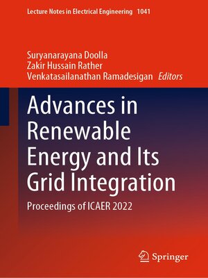 cover image of Advances in Renewable Energy and Its Grid Integration
